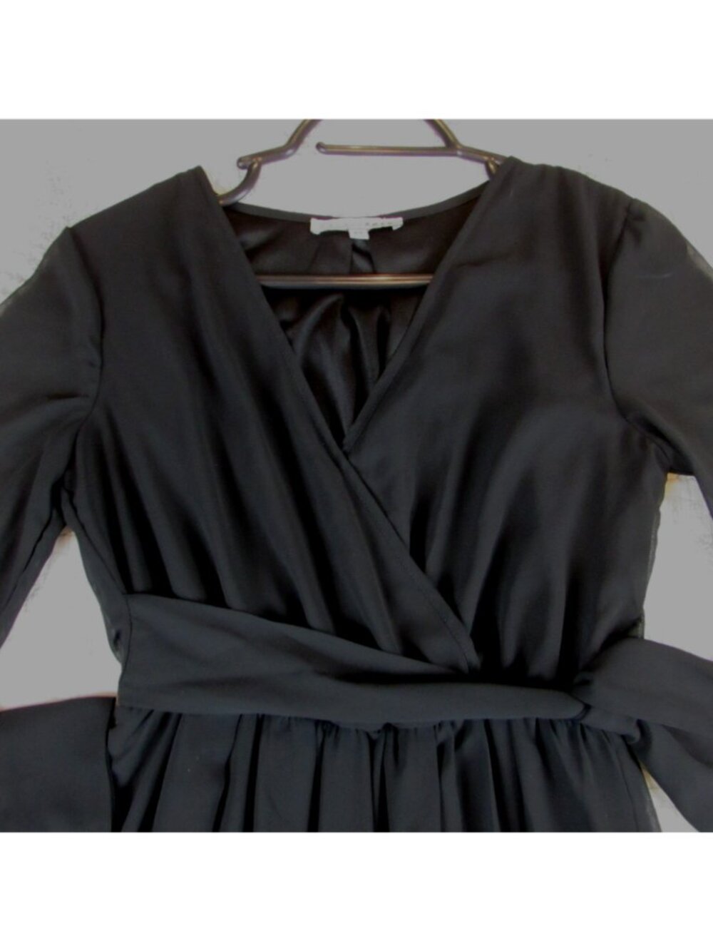 Baltic Born Lydia Maxi Dress Black Long sheer slv Gown Womens minimalist sz XS - Picture 5 of 8